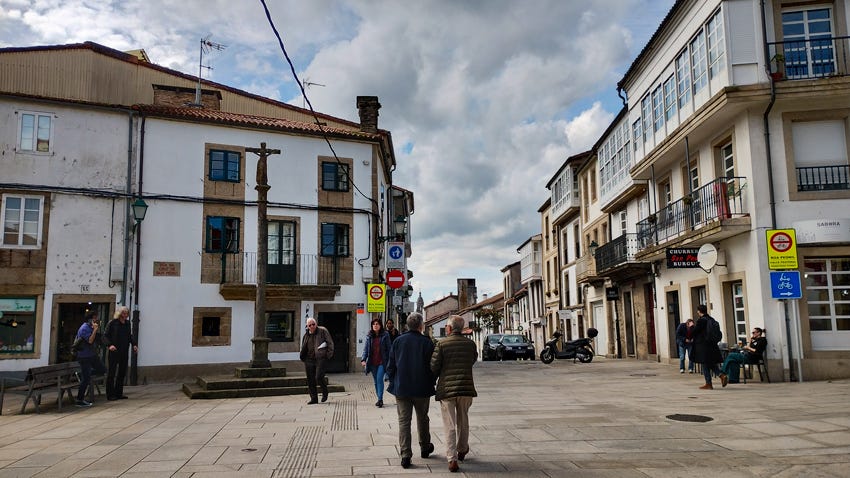 Calle de la parte antigua de Santiago