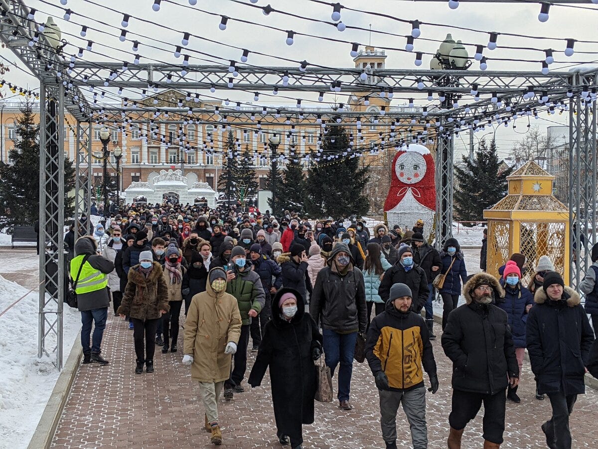 Три-два-раз, Путин — пид@ас! Репортаж с митинга Навального в Иркутске