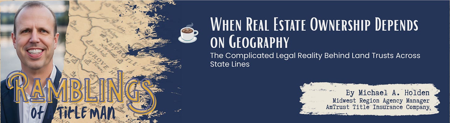 When Real Estate Ownership Depends on Geography The Complicated Legal Reality Behind Land Trusts Across State Lines