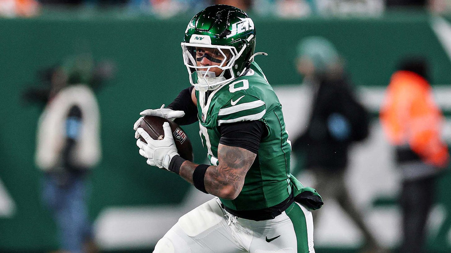 NY Jets' Braelon Allen sidelined during Tuesday's practice