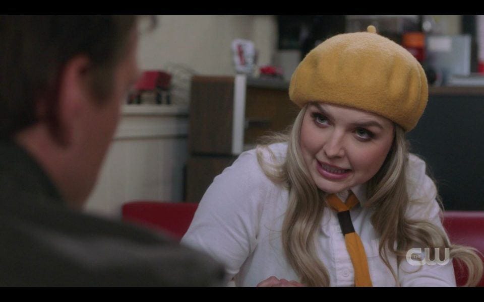 Lilith talks to Michael in diner SPN Lilith talks to Michael in diner SPN