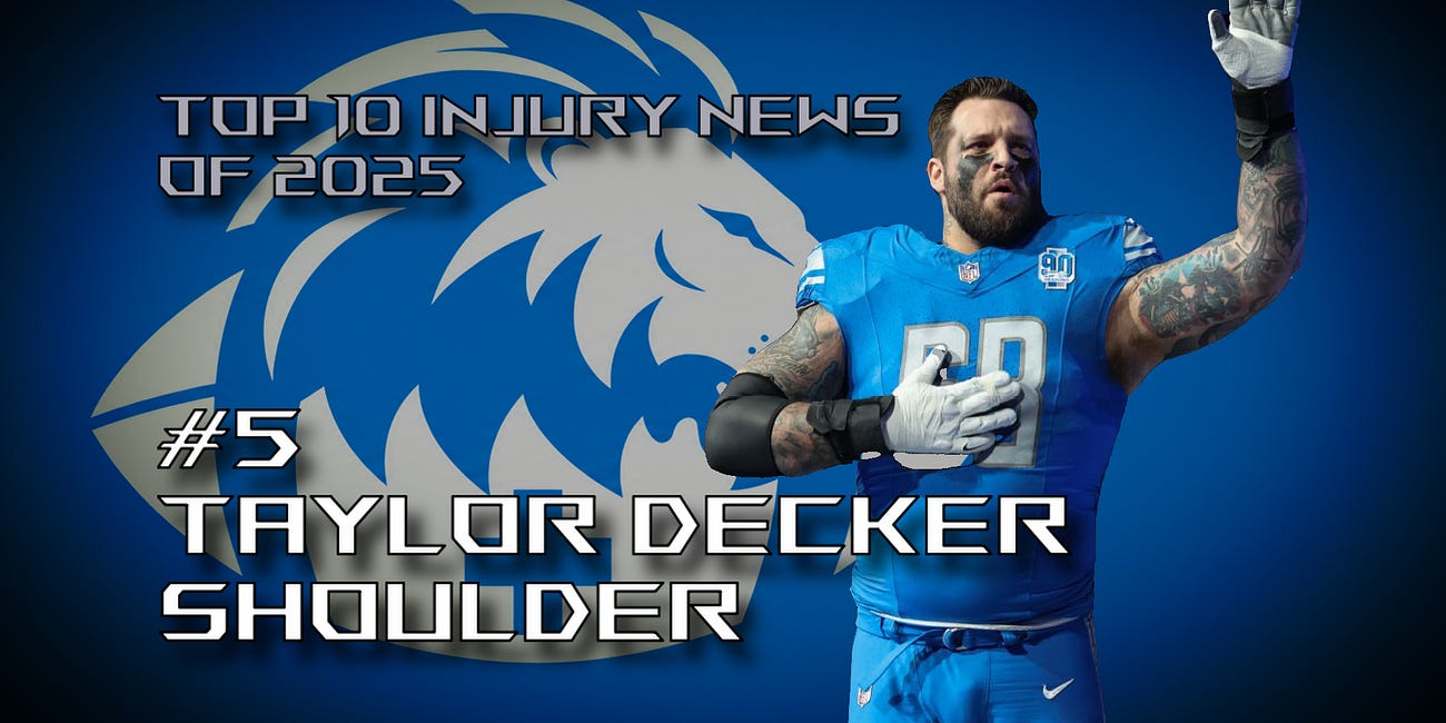 Lions Top 10 Injury News of 2025: #5 Taylor Decker Shoulder