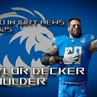 Lions Top 10 Injury News of 2025: #5 Taylor Decker Shoulder