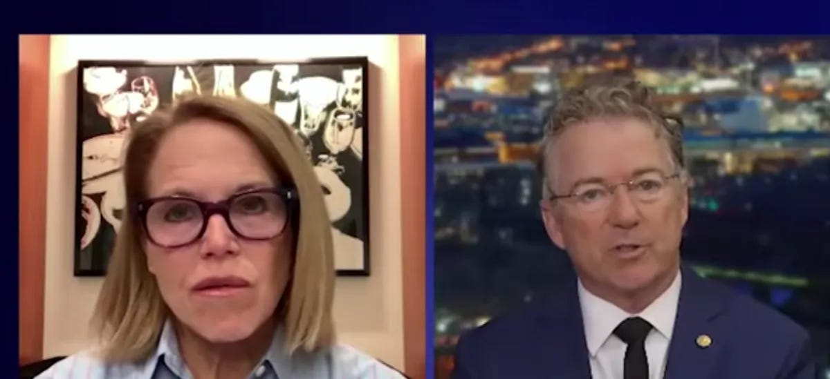 Rand Paul Fires Back at Katie Couric for Downplaying ICE’s Arrests of Violent Criminals