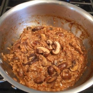 Mushroom risotto