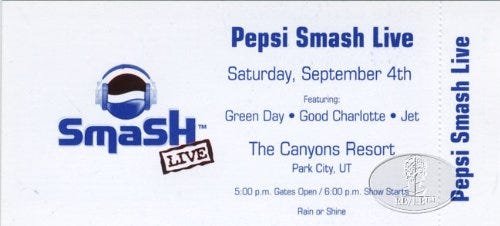 Green Day 2004 Unused Concert Ticket Good Charlotte at Amazon's Entertainment Collectibles Store Green Day 2004 Unused Concert Ticket Good Charlotte at Amazon's Entertainment Collectibles Store