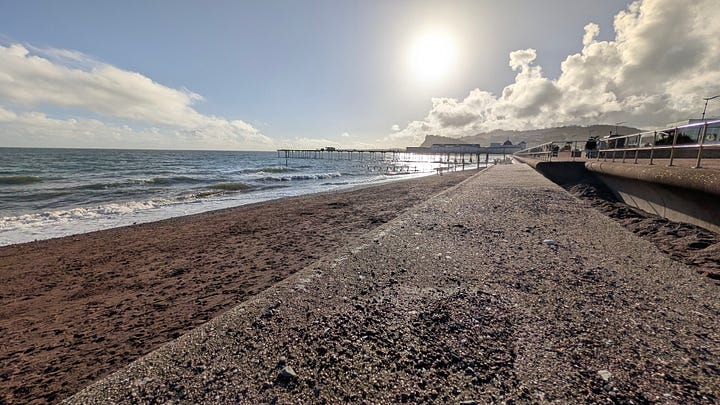 The view from my writing room and the Devonshire coast