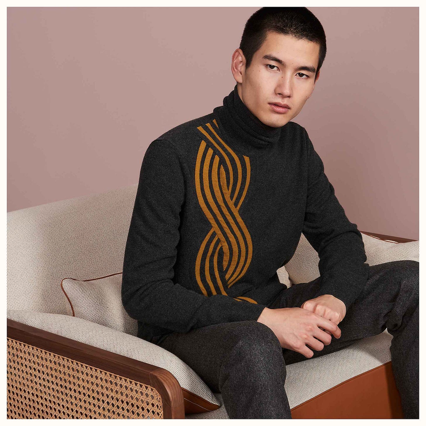 "Maxi Torsade" turtleneck sweater - worn