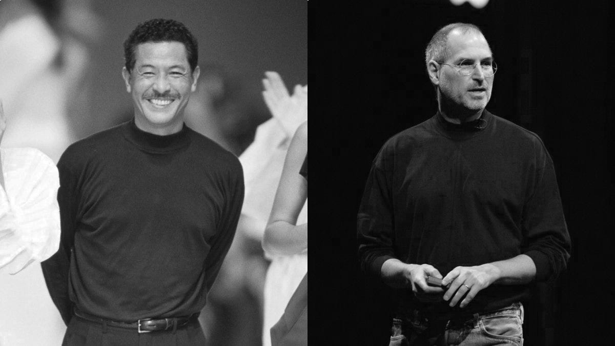 Esta es la historia del icónico cuello vuelto de Issey Miyake y Steve Jobs - Forbes España Esta es la historia del icónico cuello vuelto de Issey Miyake y Steve Jobs - Forbes España