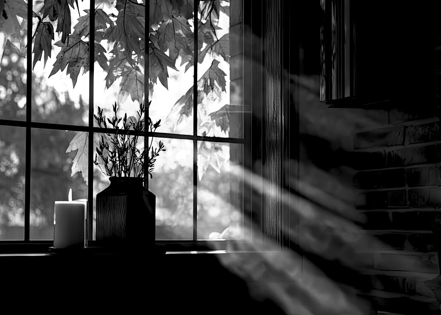 light shining through a window