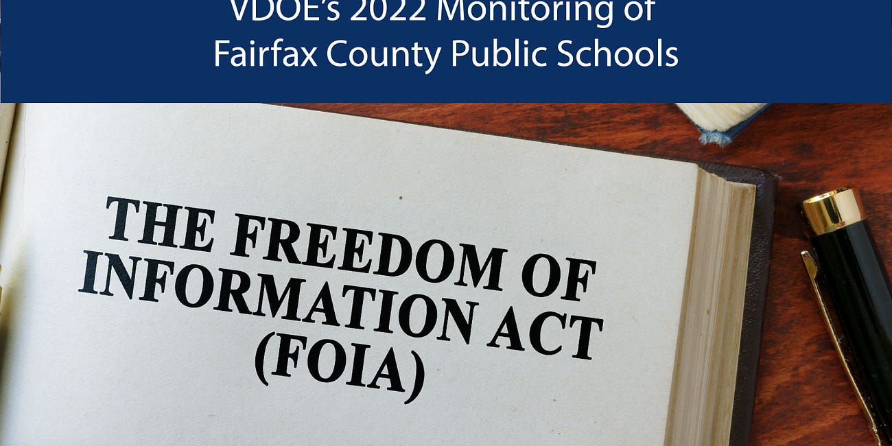VDOE 2022 Monitoring of FCPS