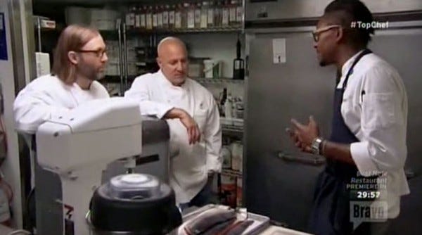 gregory talking technique to tom colicchio on top chef boston 2015 gregory talking technique to tom colicchio on top chef boston 2015
