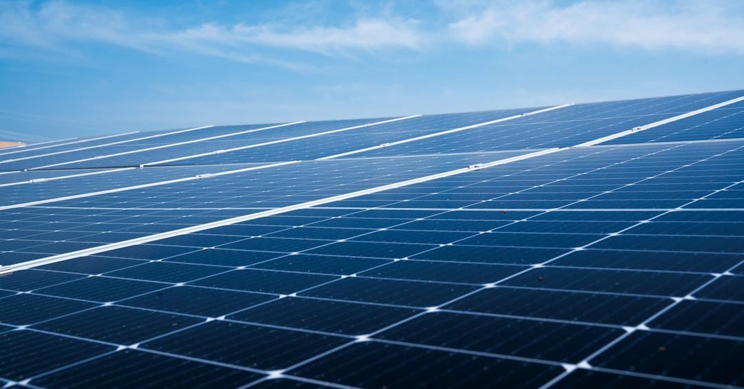 solar panels on a roof