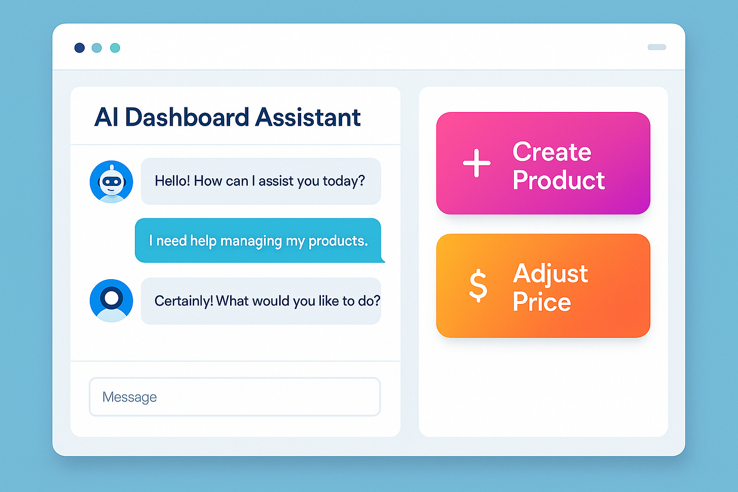 An AI-first dashboard. 