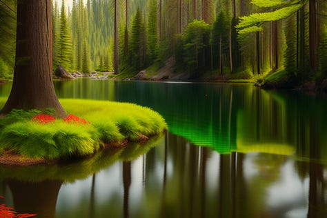 Tones of green, minimalism