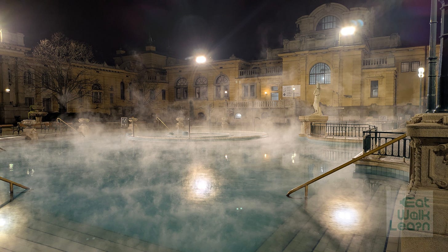 A night at the thermal pools, Budapest A night at the thermal pools, Budapest