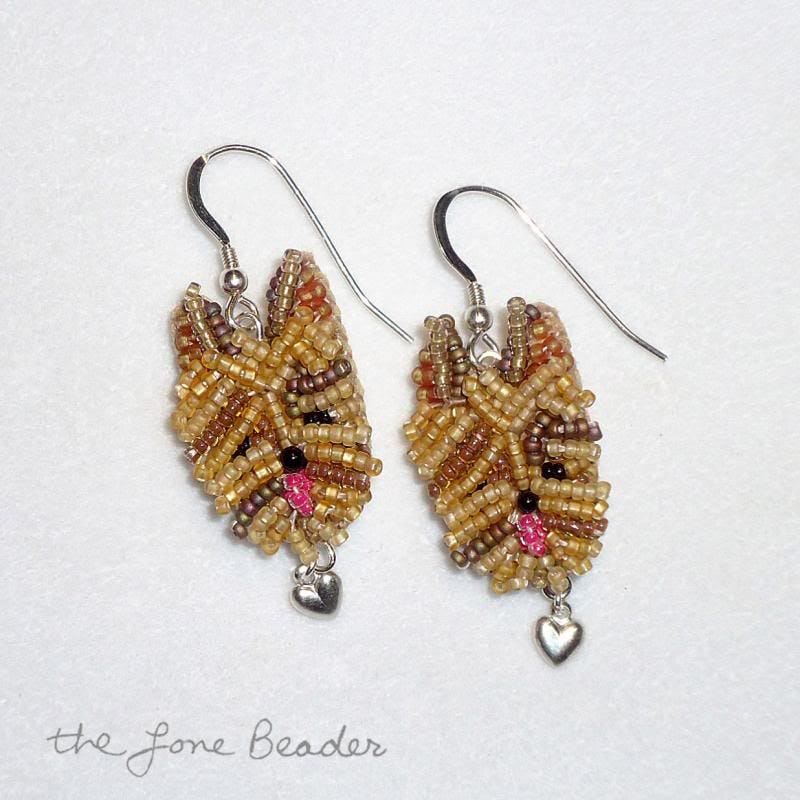beaded Yorkshire Terrier Yorkie Love earrings dangly sterling silver etsy beadwork beaded Yorkshire Terrier Yorkie Love earrings dangly sterling silver etsy beadwork