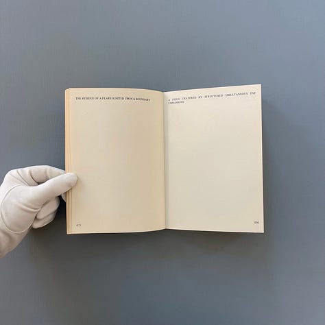 Lawrence Weiner: Works, Anatol AV und Filmproduktion, Hamburg, 1977 [Saint-Martin Bookshop, Bruxelles-Brussel. © Lawrence Weiner]