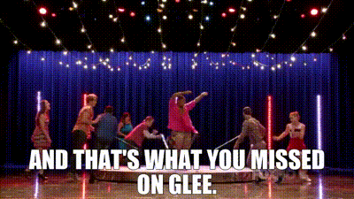 YARN | And that's what you missed on Glee. | Glee (2009) - S05E06 Drama |  Video gifs by quotes | f14adc33 | 紗