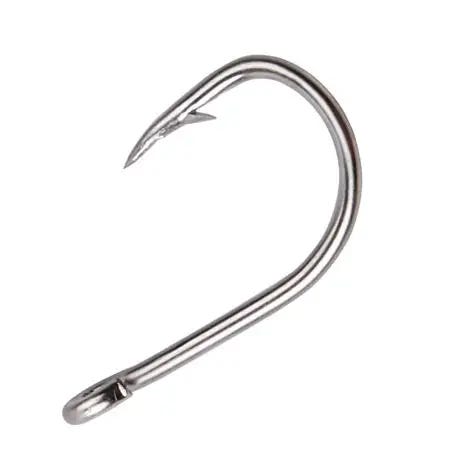 100pcs 9260 Stainless Steel Barbed Fishing Hooks Offset Sharp Bait Hook ...