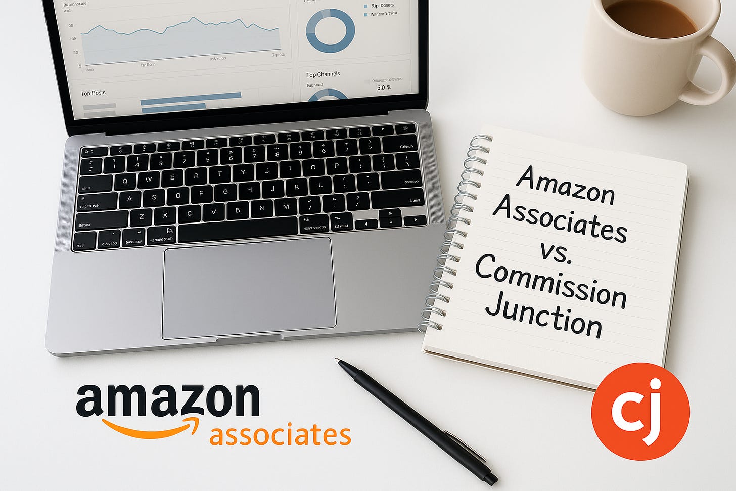 “Amazon Associates vs Commission Junction comparison for bloggers showing commission rates, payouts, and earnings potential”