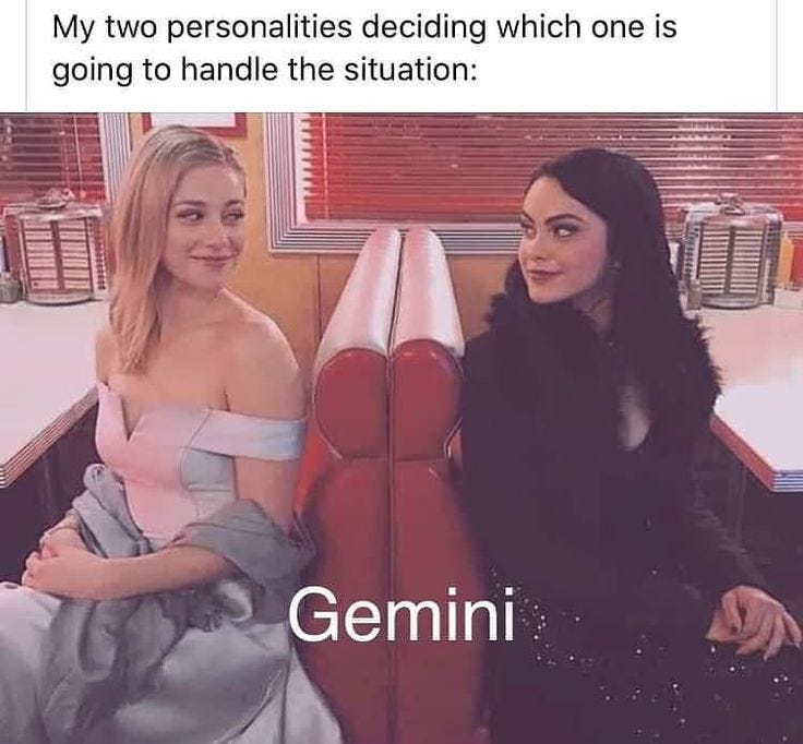 GEMINI MEMES ♊ on Instagram: “Go follow my friend @thegeminions she ...