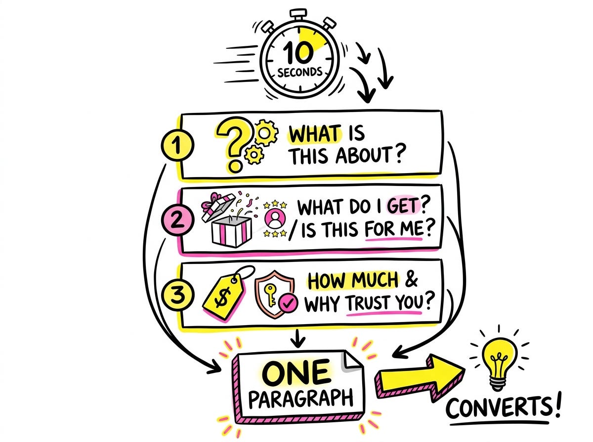 One Paragraoh Example Day 4: The one-paragraph sales page that actually converts (20 min)
