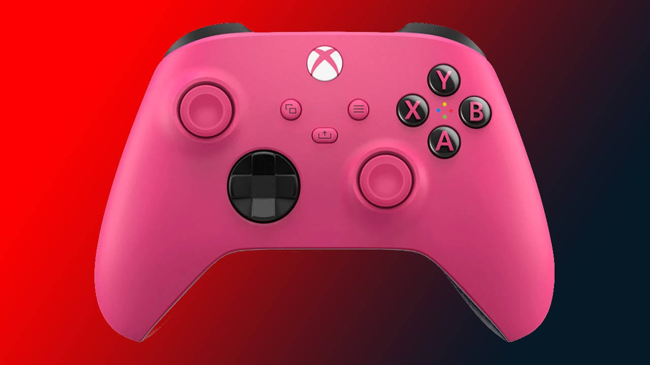 A pink Xbox controller