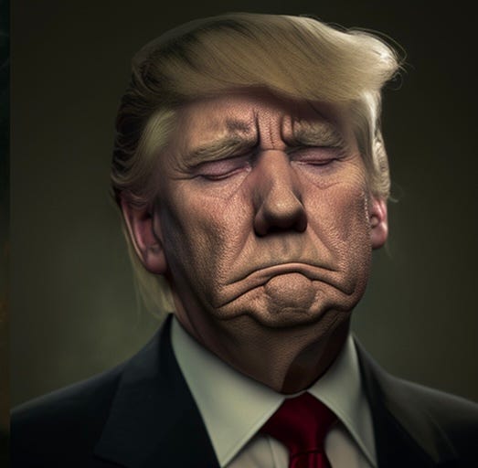 Donald Trump having a bad day. 