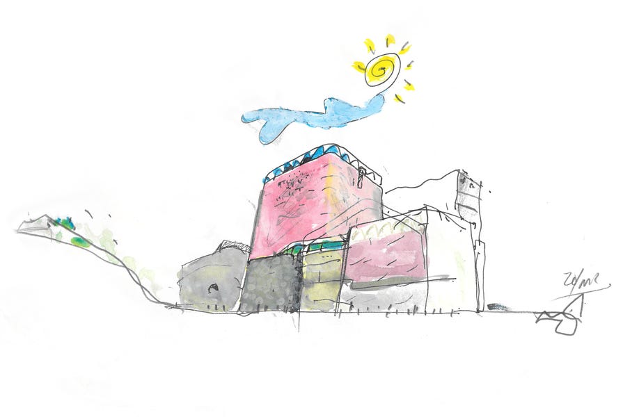 Fabric House (2017) sketch.