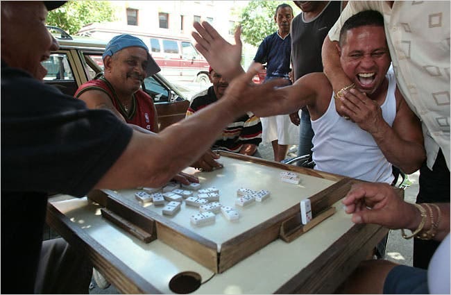 The Slap and Clack of the Domino Effect in the Bronx - The New York Times
