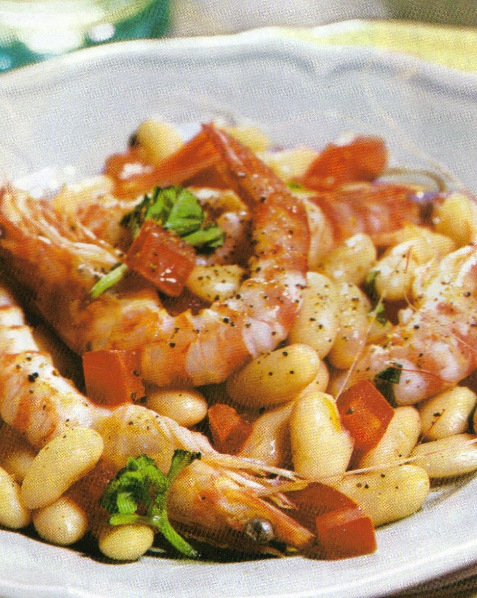 La cucina di Susana: Gamberi con fagioli alla viareggina.
