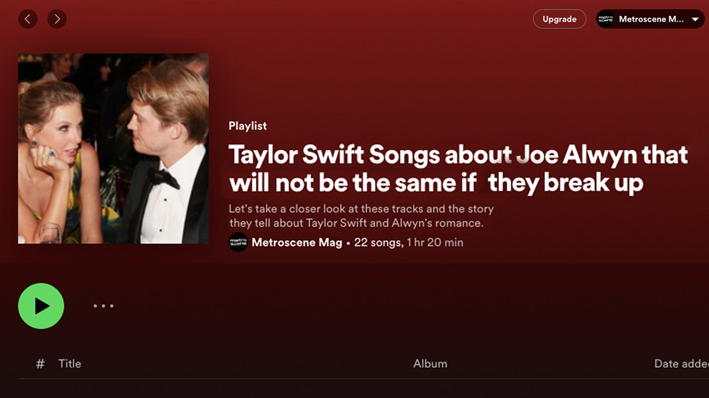 22 Taylor Swift Songs about Joe Alwyn that will not be the same if they break up 22 Taylor Swift Songs about Joe Alwyn that will not be the same if they break up