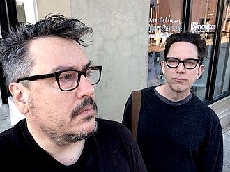 John Flansburgh (left) and John Linnell (right) in 2016