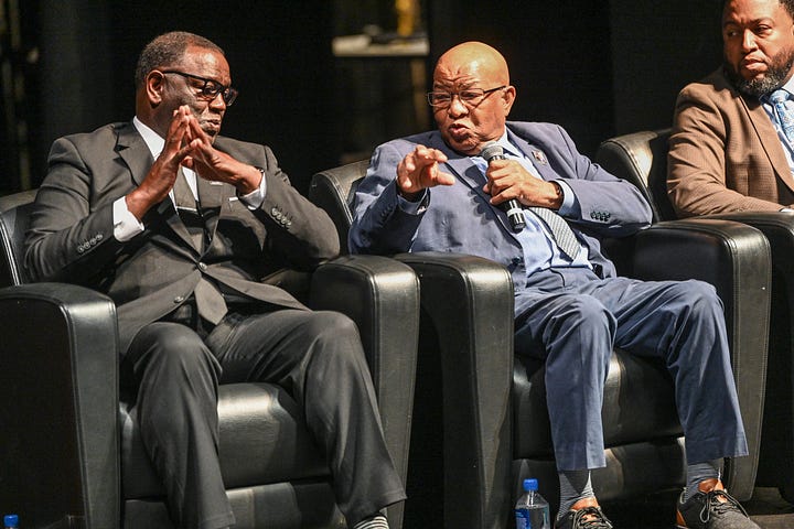 Dr. Keith Elder, president of St. Xavier University, and Troy Chancellor Dr. Jack Hawkins, Jr. were the keynote speakers at the annual John Robert Lewis Leadership conference. The conference, in its 23rd year, was held on Jan. 31 and Feb. 1 in the Trojan Center.