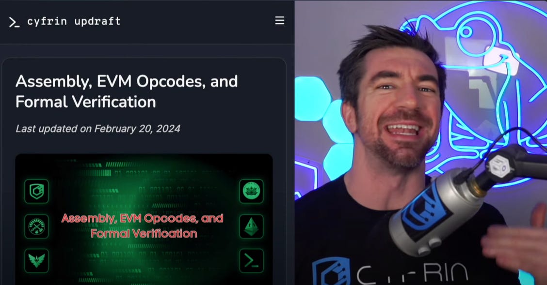 Assembly, EVM Opcodes, and Formal Verification Course