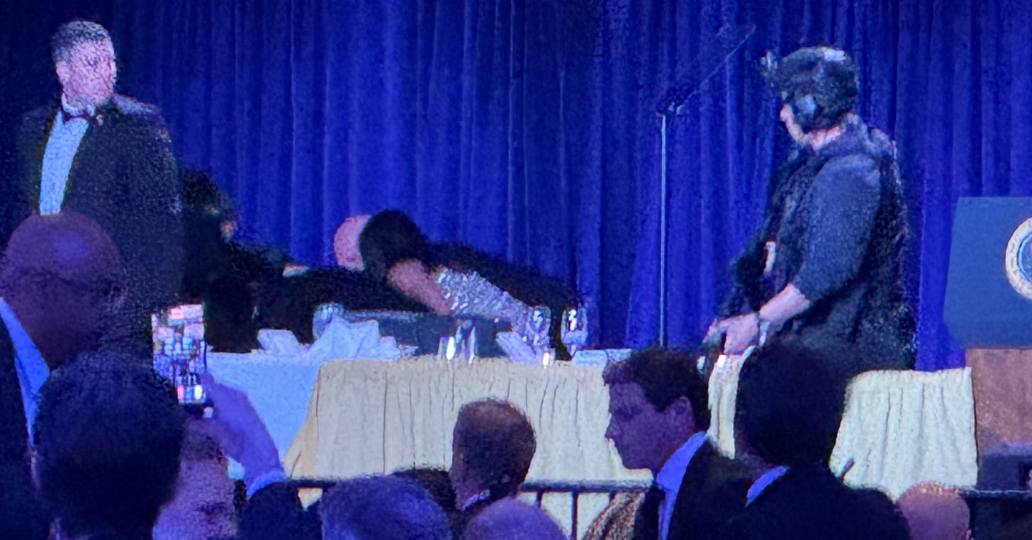 Trump rushed out of White House correspondents' dinner after 'gunshots  heard'