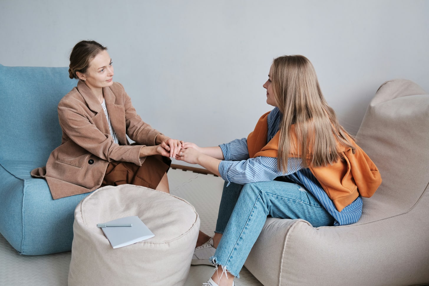 two women sat together