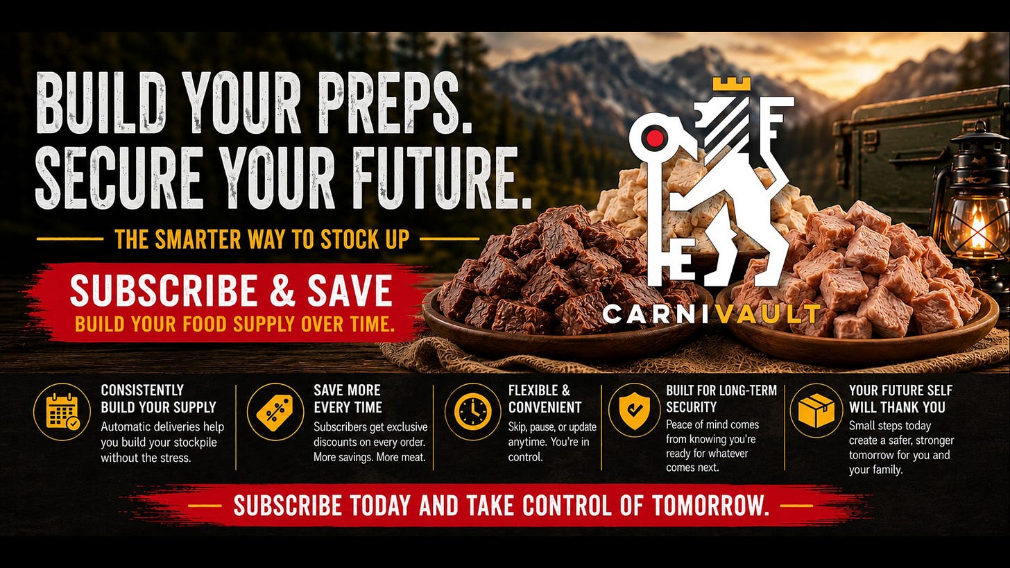 Sealed CarniVault freeze dried meat on plates