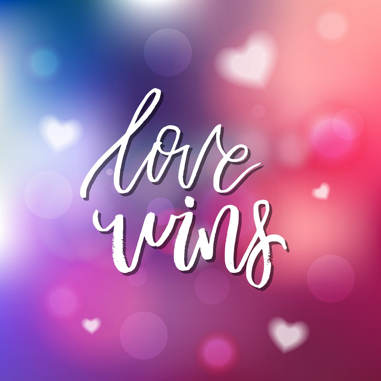 The words, "Love wins"