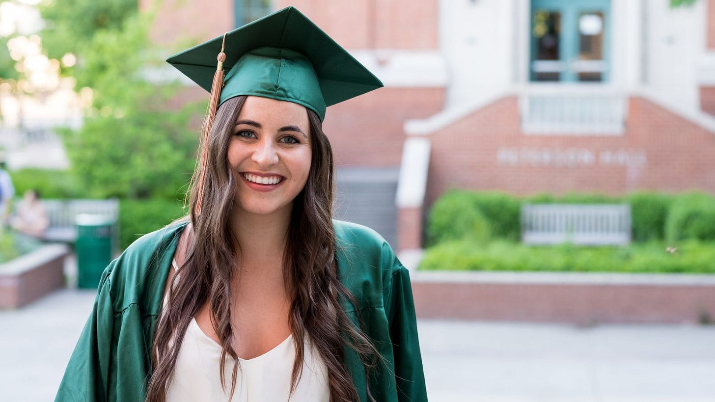 woman college school graduate