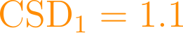 \text{CSD}_1 = 1.1