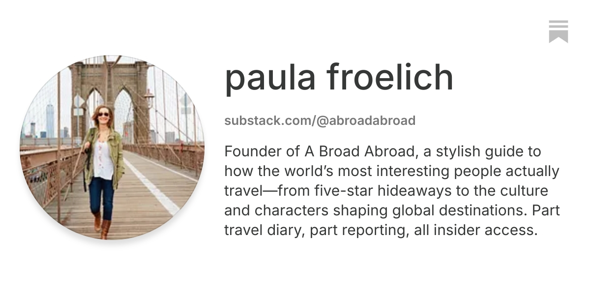 paula froelich | Substack