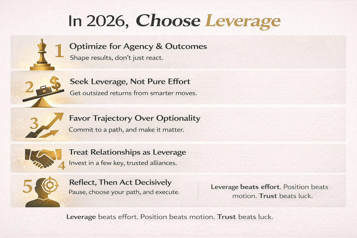 In 2026, Choose Leverage