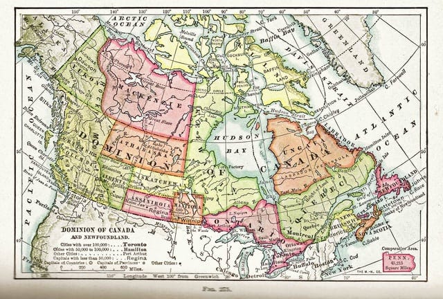 A map of Canada at the end of the 19th Century [x-post from r/canada][644x436]  : r/MapPorn