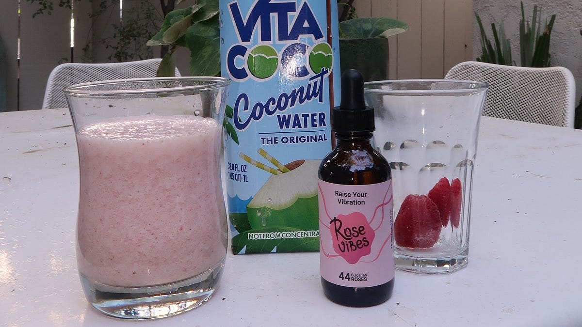 Coco Strawberry Rose Smoothie - by Shauna Faulisi