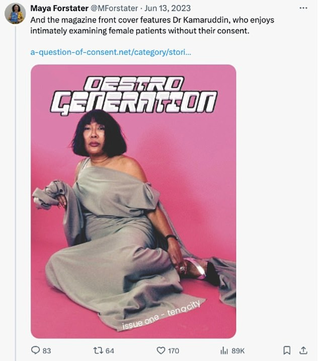 This is the tweet which the Met Police are investigating Ms Forstater over