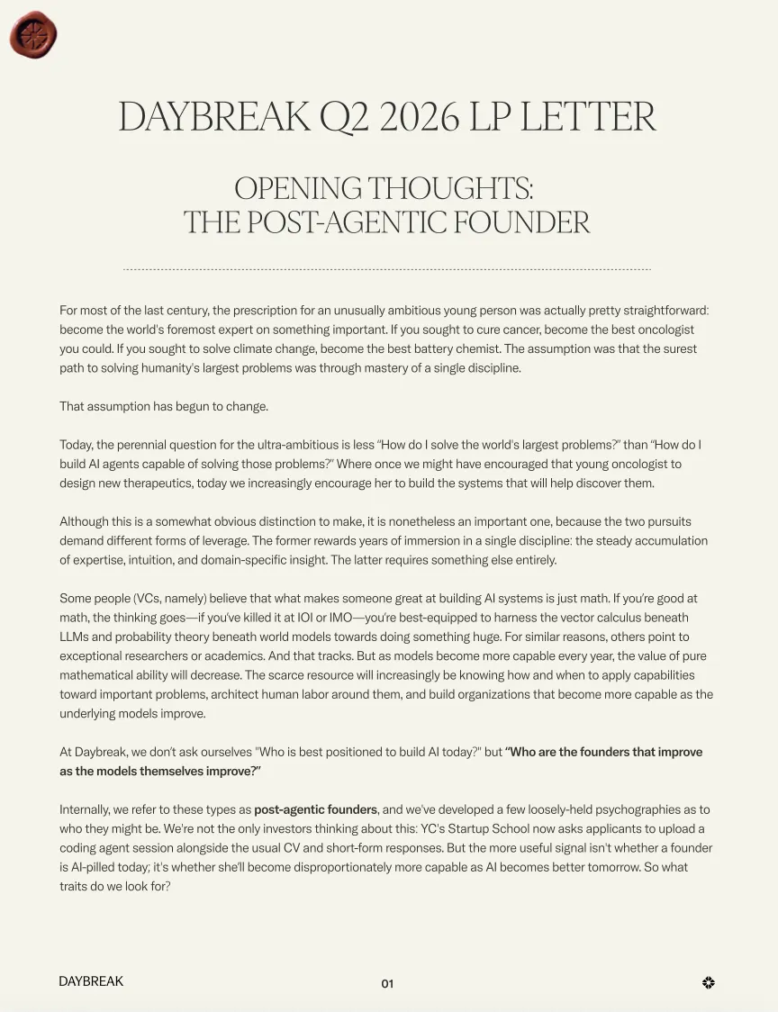 The Post-Agentic Founder