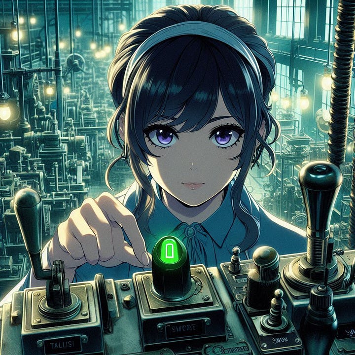Examples of AI-generated art using an anime style