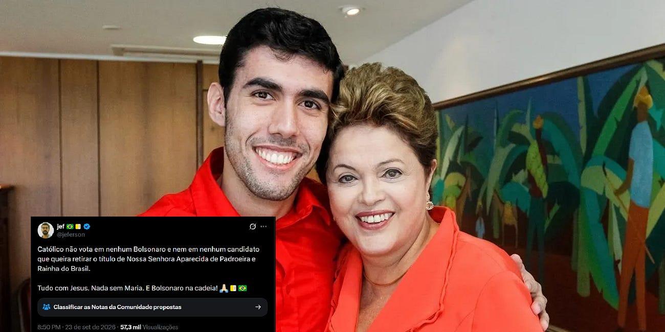 Criador do Dilma Bolada fez o primeiro post da campanha falsa sobre Flávio Bolsonaro e Nossa Senhora